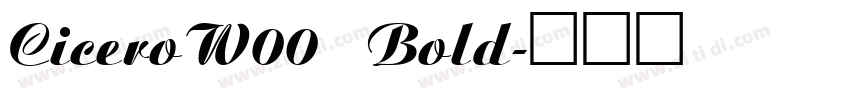 CiceroW00 Bold字体转换